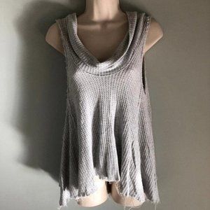 FREE PEOPLE Cowl Neck Sleeveless Grey Top - Size XS